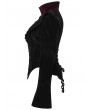 Punk Rave Black Gothic Dark Blood Lace Velvet Coat for Women