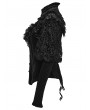 Punk Rave Black Gothic Lunar Eclipse Splicing Velvet Shirt for Women