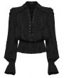 Punk Rave Black Decadent Gothic Cotton Linen Shirt for Women