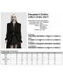 Punk Rave Black Decadent Gothic Cotton Linen Shirt for Women