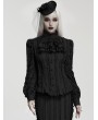 Punk Rave Black Gothic Victorian Classic Women's Shirt with Detachable Collar