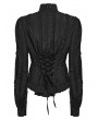 Punk Rave Black Gothic Victorian Classic Women's Shirt with Detachable Collar
