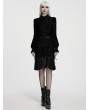 Punk Rave Black Gothic Retro Floral Lace Shirt for Women