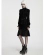 Punk Rave Black Gothic Retro Floral Lace Shirt for Women
