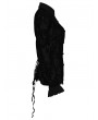 Punk Rave Black Gothic Retro Floral Lace Shirt for Women