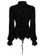 Punk Rave Black Gothic Retro Floral Lace Shirt for Women