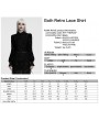 Punk Rave Black Gothic Retro Floral Lace Shirt for Women