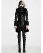 Punk Rave Black Gothic Punk Patent Leather Jacket for Women