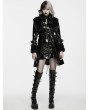 Punk Rave Black Gothic Punk Patent Leather Jacket for Women