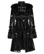 Punk Rave Black Gothic Punk Patent Leather Jacket for Women