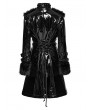 Punk Rave Black Gothic Punk Patent Leather Jacket for Women