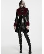 Punk Rave Black and Red Gothic Punk Patent Leather Jacket for Women