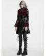 Punk Rave Black and Red Gothic Punk Patent Leather Jacket for Women