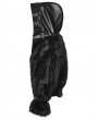 Punk Rave Black Gothic Punk Faux Fur Leather Coat for Women