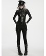 Punk Rave Black Gothic Cyberpunk Cropped Jacket for Women