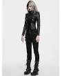 Punk Rave Black Gothic Cyberpunk Cropped Jacket for Women