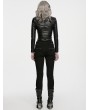 Punk Rave Black Gothic Cyberpunk Cropped Jacket for Women