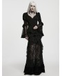 Punk Rave Black Gothic Dark Night Rose Glamorous Shirt for Women