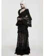 Punk Rave Black Gothic Dark Night Rose Glamorous Shirt for Women