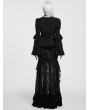 Punk Rave Black Gothic Dark Night Rose Glamorous Shirt for Women