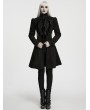 Punk Rave Black Gothic Vintage Court Applique Coat for Women
