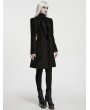 Punk Rave Black Gothic Vintage Court Applique Coat for Women