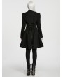 Punk Rave Black Gothic Vintage Court Applique Coat for Women