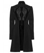 Punk Rave Black Gothic Vintage Court Applique Coat for Women