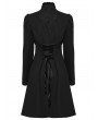 Punk Rave Black Gothic Vintage Court Applique Coat for Women