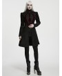 Punk Rave Black and Red Gothic Vintage Court Applique Coat for Women
