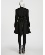Punk Rave Black and Red Gothic Vintage Court Applique Coat for Women