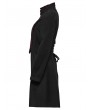 Punk Rave Black and Red Gothic Vintage Court Applique Coat for Women