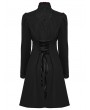 Punk Rave Black and Red Gothic Vintage Court Applique Coat for Women