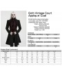 Punk Rave Black and Red Gothic Vintage Court Applique Coat for Women