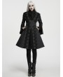 Punk Rave Black Gothic Noble Embroidered Beaded Lace Trim Jacket for Women