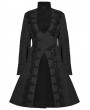 Punk Rave Black Gothic Noble Embroidered Beaded Lace Trim Jacket for Women