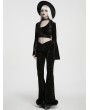 Punk Rave Black Gothic Velvet Bat Short Jacket for Women