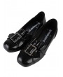 Black Gothic Vintage Buckle Chunky Heel Shoes