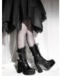 Black Gothic Chunky Platform High Heel Boots