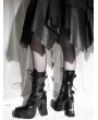 Black Gothic Chunky Platform High Heel Boots