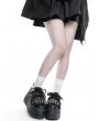 Black Gothic Punk Studded Stacked Platform Shoes
