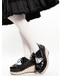 Black Gothic Vintage Wood Grain Platform Shoes