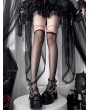 Black Gothic Cross Buckle Strap Platform Heels