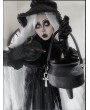Black Gothic Pattern Witch Cauldron Bag