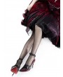 Wine Red Gothic Pointed Toe Stiletto Snake Heel Shoes