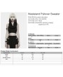 Punk Rave Black Gothic Wasteland Pullover Sweater for Women