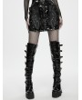 Punk Rave Black Gothic Functional Patent Leather Bodycon Skirt