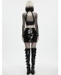 Punk Rave Black Gothic Functional Patent Leather Bodycon Skirt