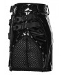 Punk Rave Black Gothic Functional Patent Leather Bodycon Skirt