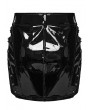 Punk Rave Black Gothic Functional Patent Leather Bodycon Skirt